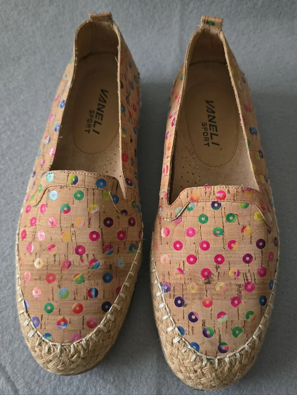 Vaneli Pink Multicolor Espadrille Slip-On Women's Shoe Sz 7 Comfortable Trendy - Picture 3 of 8